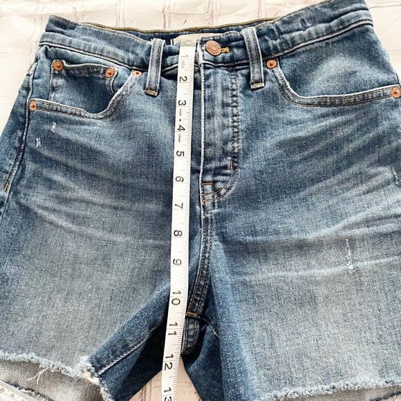 Madewell Medium Wash High Rise Denim Jean Shorts 25 Everyday Preppy Essentials - Picture 4 of 9
